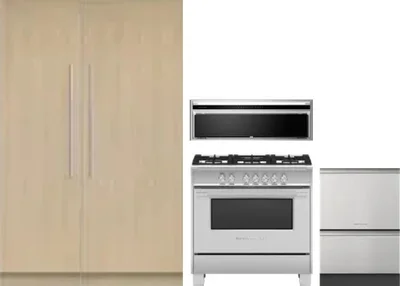 5 Piece Package Includes Refrigerator, Freezer, Range, Hood And Dishwasher